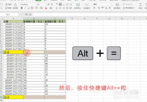 wps表格使用小技巧:快速隔行求和