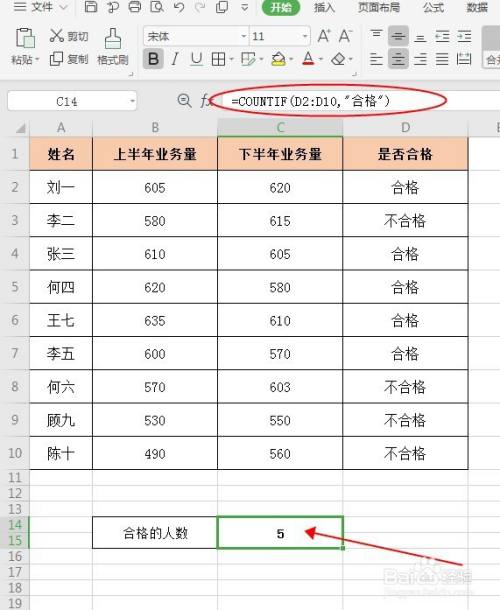 wps表格countif函数如何使用?