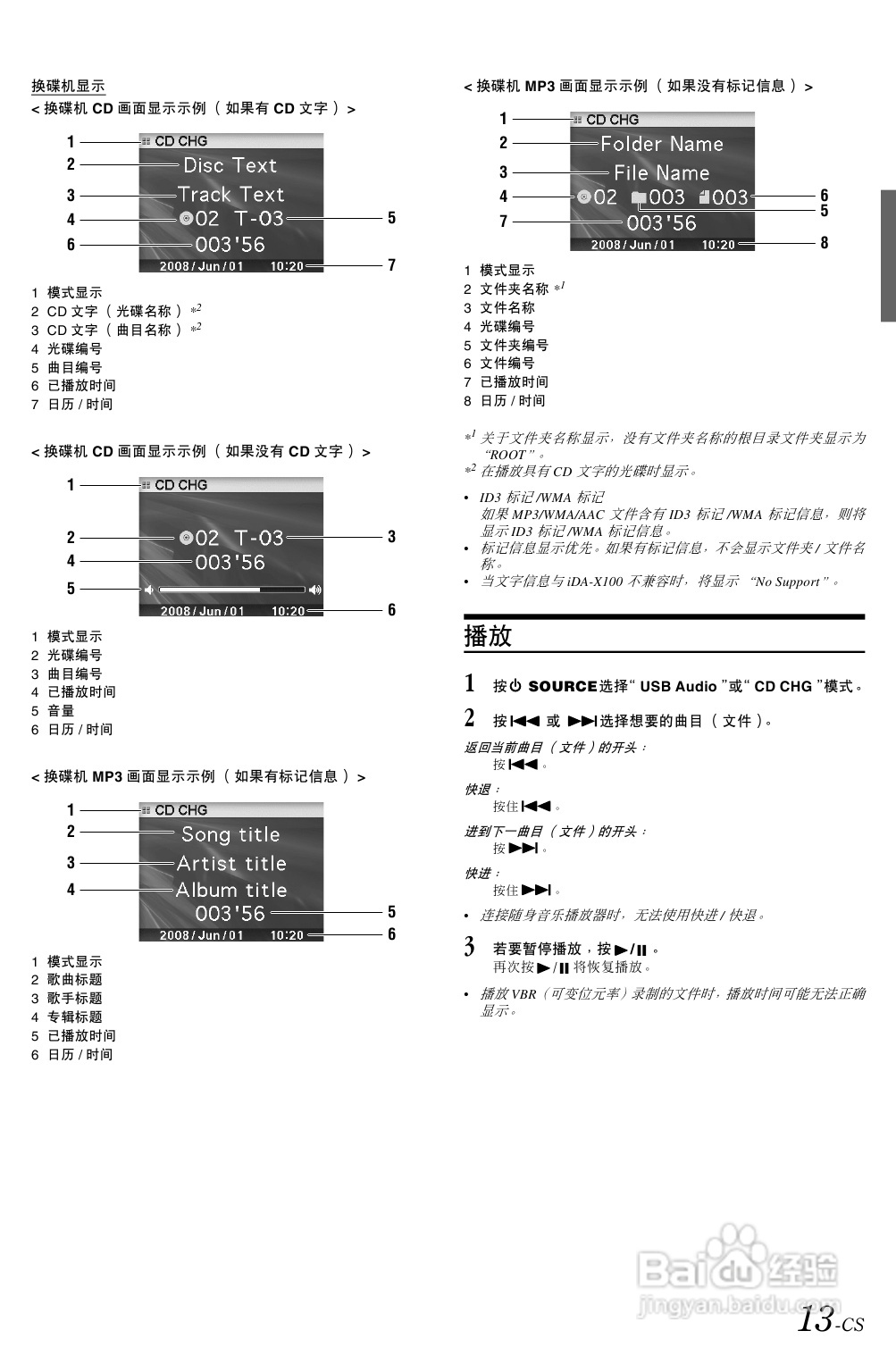 阿尔派 ida-x100型接收机说明书:[1]