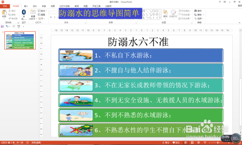 为了更好地进行防溺水的安全知识教育,我们可以通过制作防溺水的思维