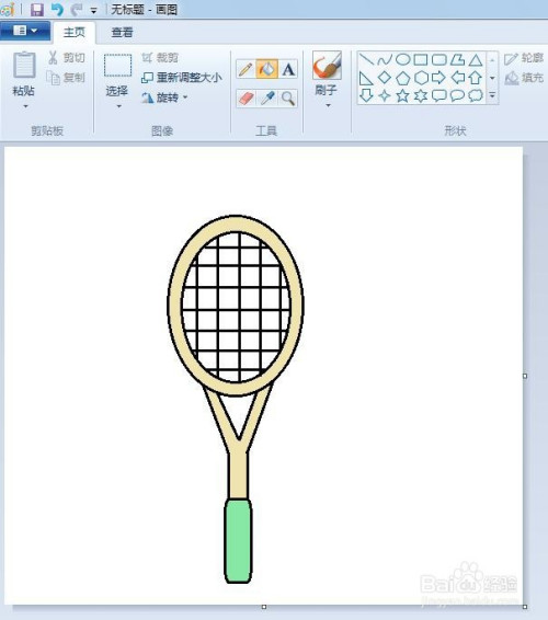 网球拍怎么画简笔画