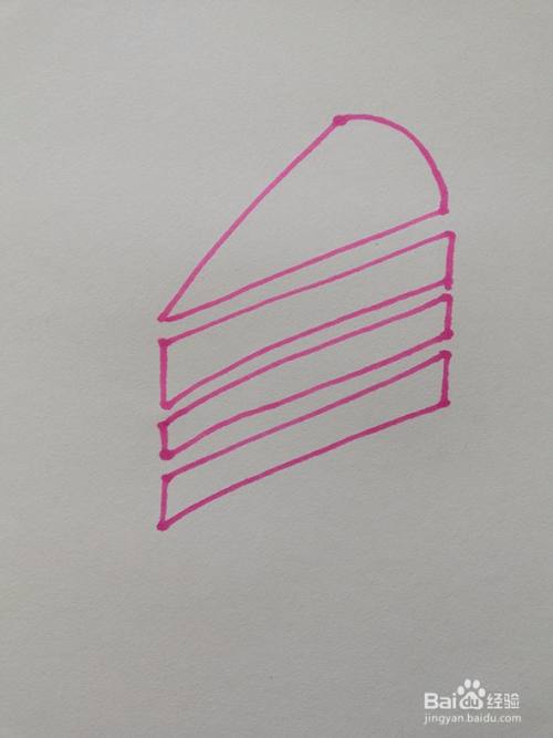 三角蛋糕简笔画怎么画?