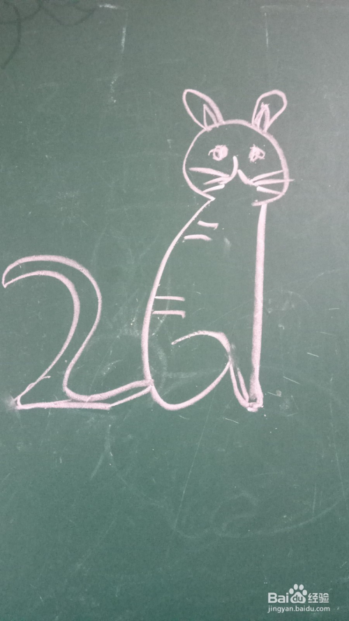 怎样用数字261画小猫?