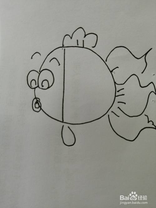 可爱的小金鱼怎么画