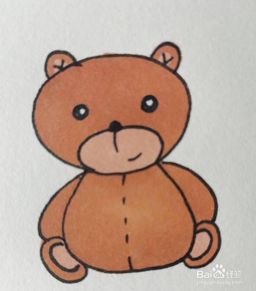 怎样画简笔画—泰迪熊