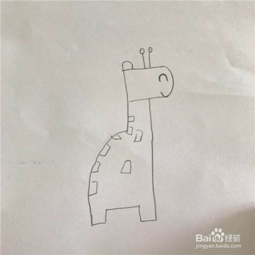 长颈鹿的简笔画的画法
