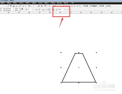 cdr软件怎么使用基本形状画梯形