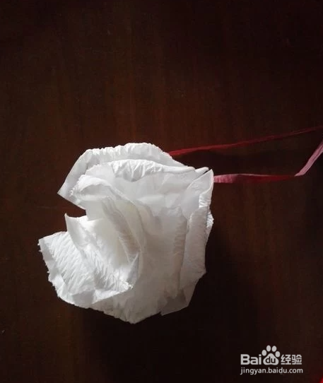 这样一朵漂亮的卫生纸纸花就制作完成了.