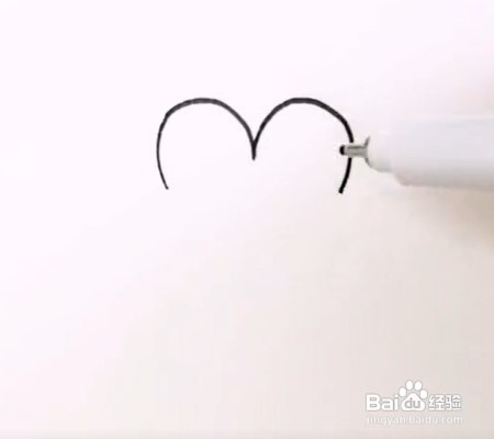 猫爪比心画法