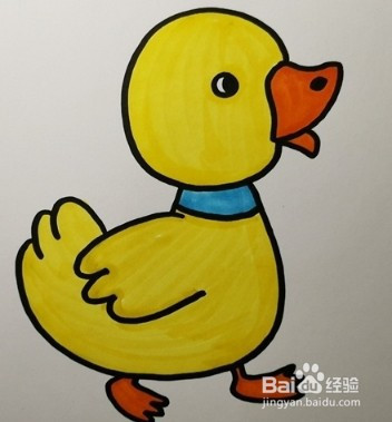 简笔画系列-幼儿鸭子简笔画步骤