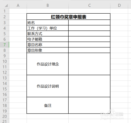 红领巾奖章申报表填制教程