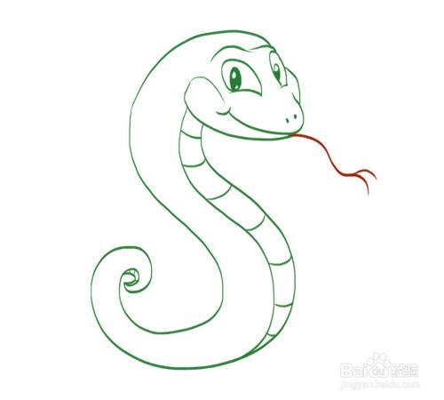 蝰蛇的简笔画