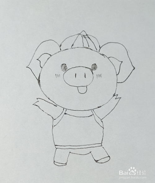 可爱小猪的简笔画画法