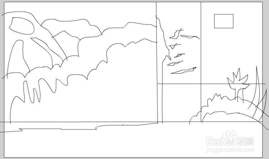 flash绘制家门口的场景