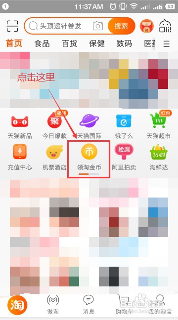 如何查看淘宝淘金币近期获取记录