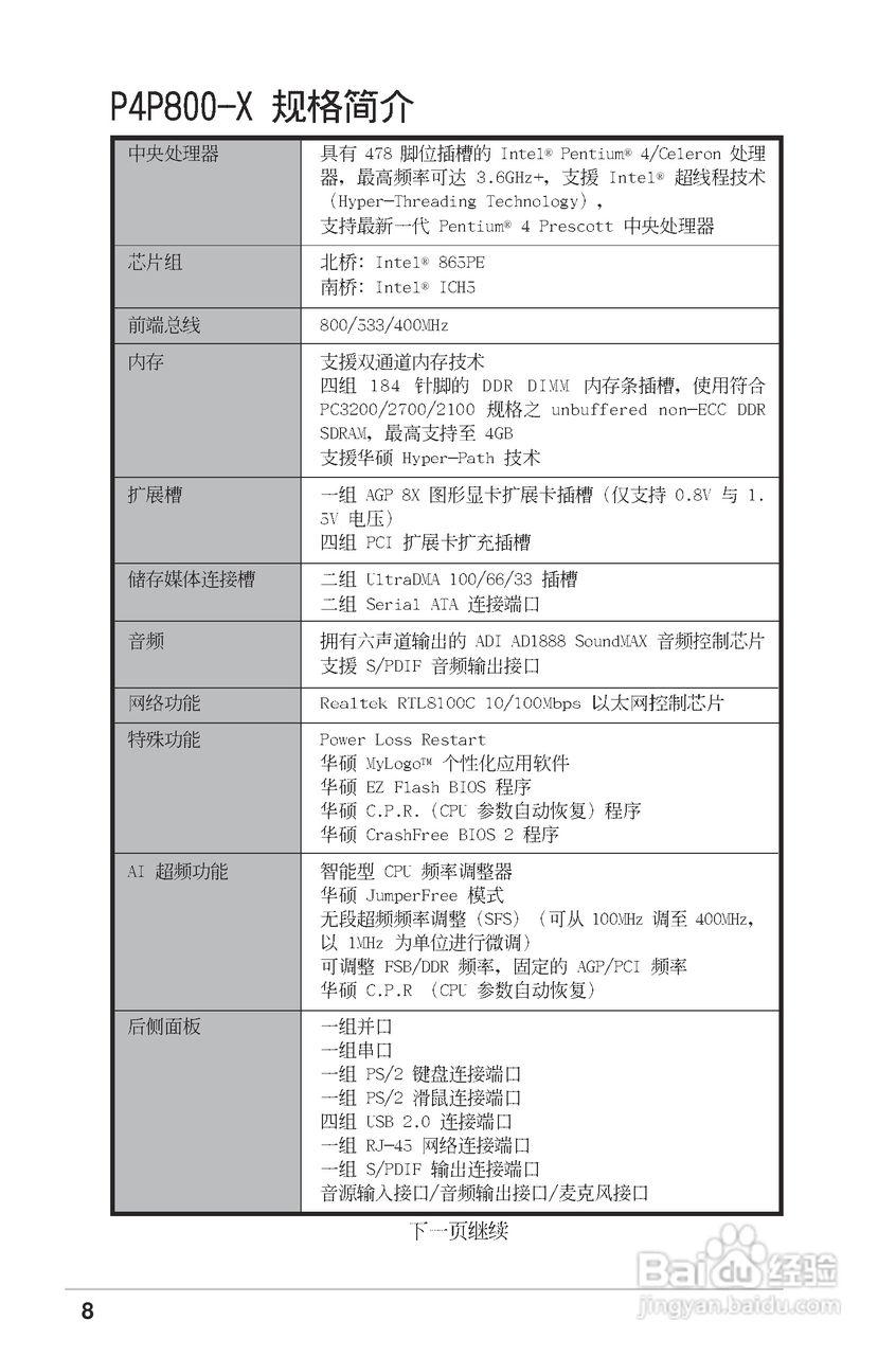 华硕P4P800-X主板使用说明书:[1]