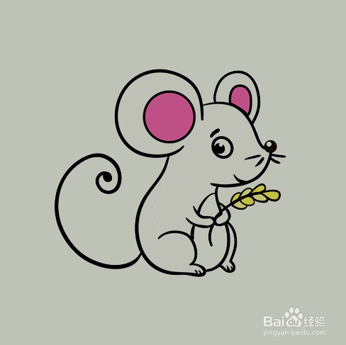 如何画可爱的老鼠简笔画？