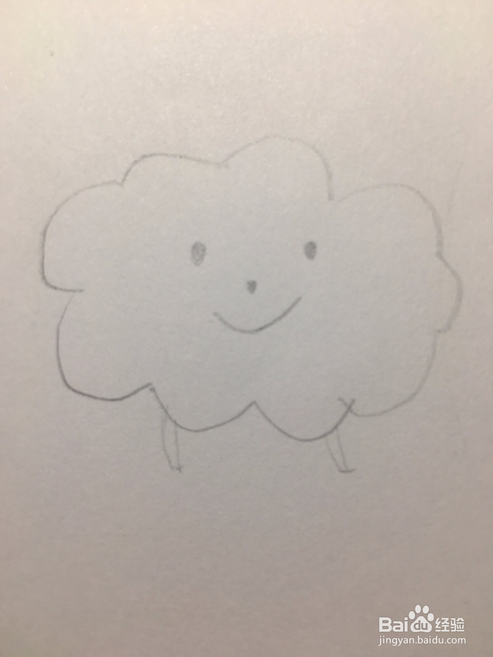 卡爱的卡通云简笔画 卡通云的简单画法 儿童画