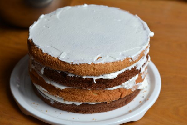 可可棋格奶油蛋糕