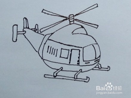 <b>直升飞机画法教程（3）怎么画，如何画直升飞机</b>