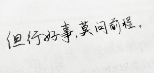 但行好事莫问前程下一句是什么