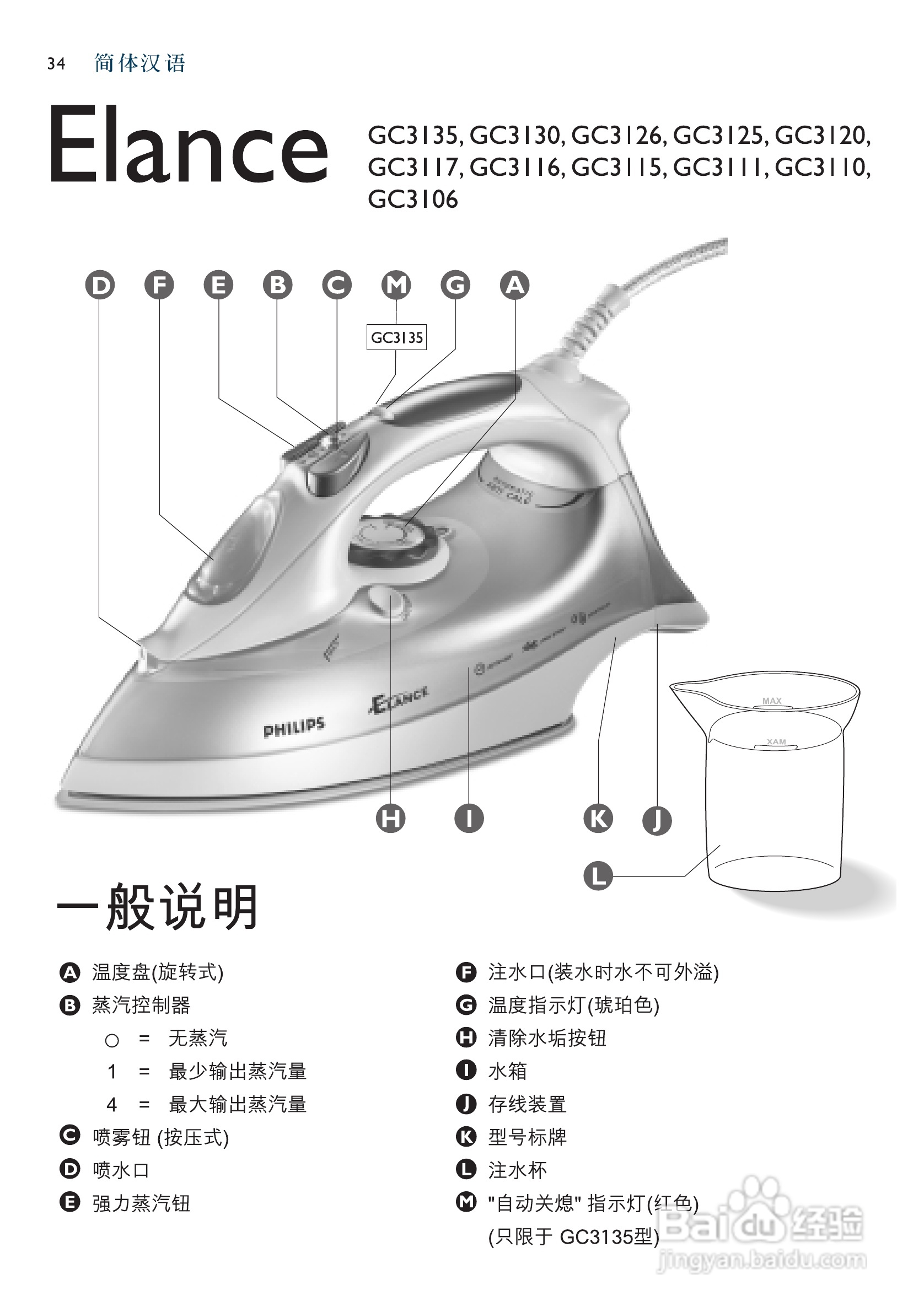 PHILIPS GC3015电烫斗用户手册:[4]