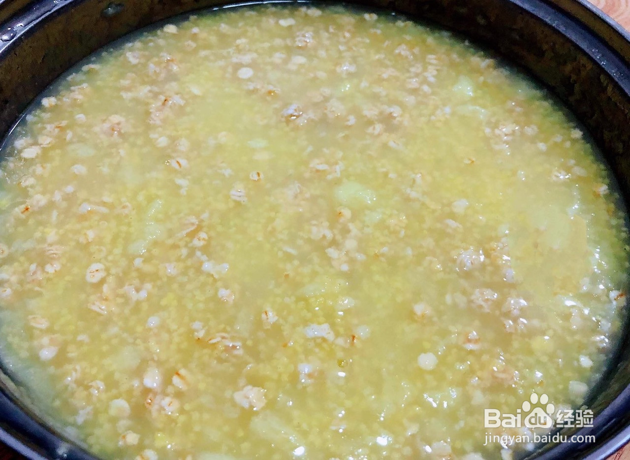 红枣小米燕麦粥的做法