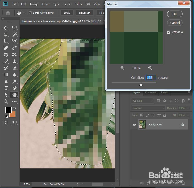 Photoshop添加马赛克