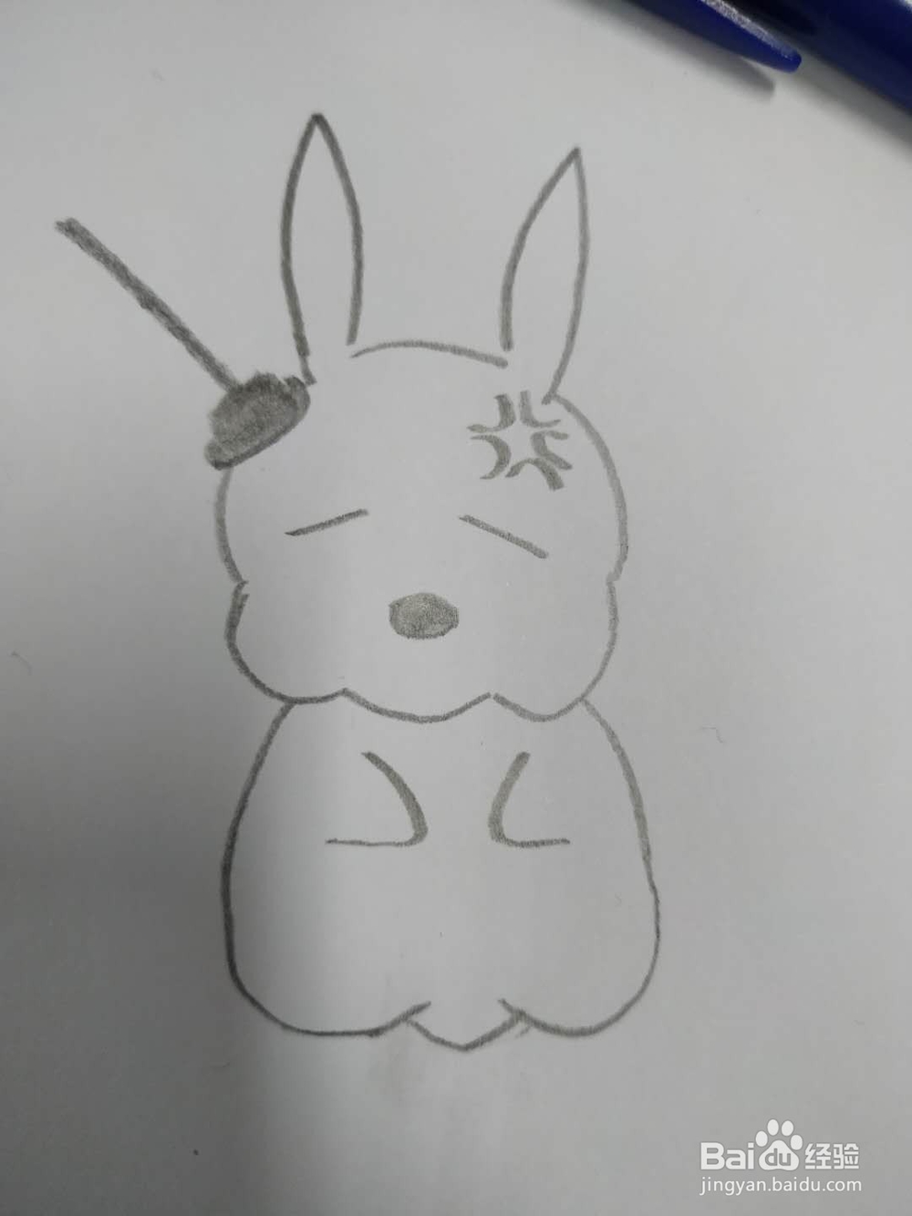 流氓兔简笔画画法
