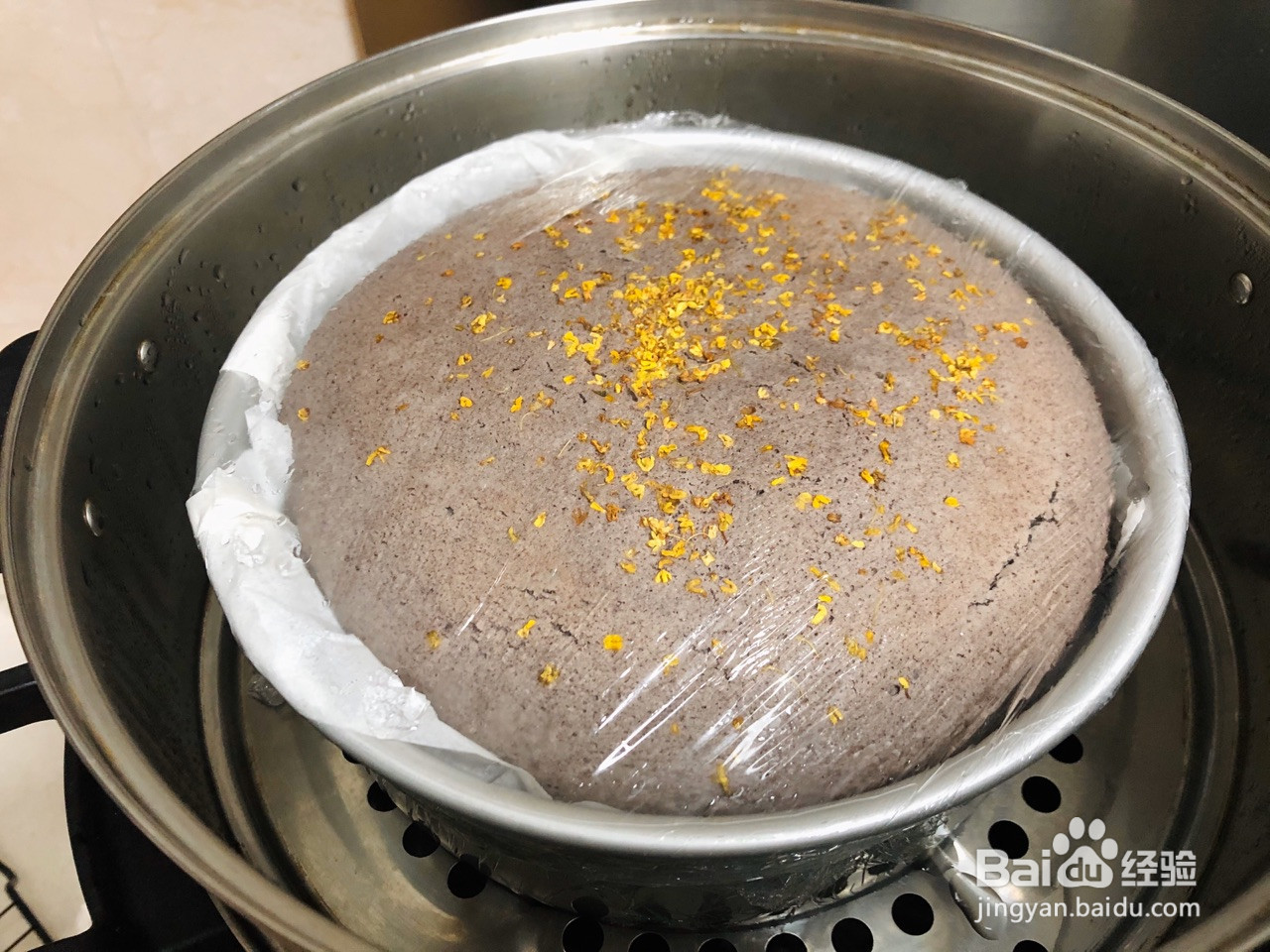 桂花黑米糕的做法