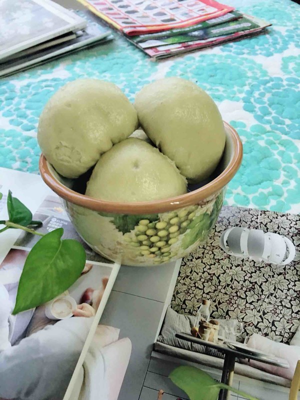 抹茶豆沙包的做法