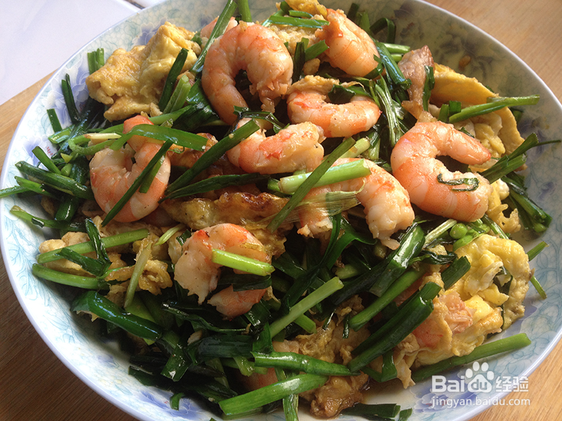 虾仁鸡蛋炒韭菜的做法