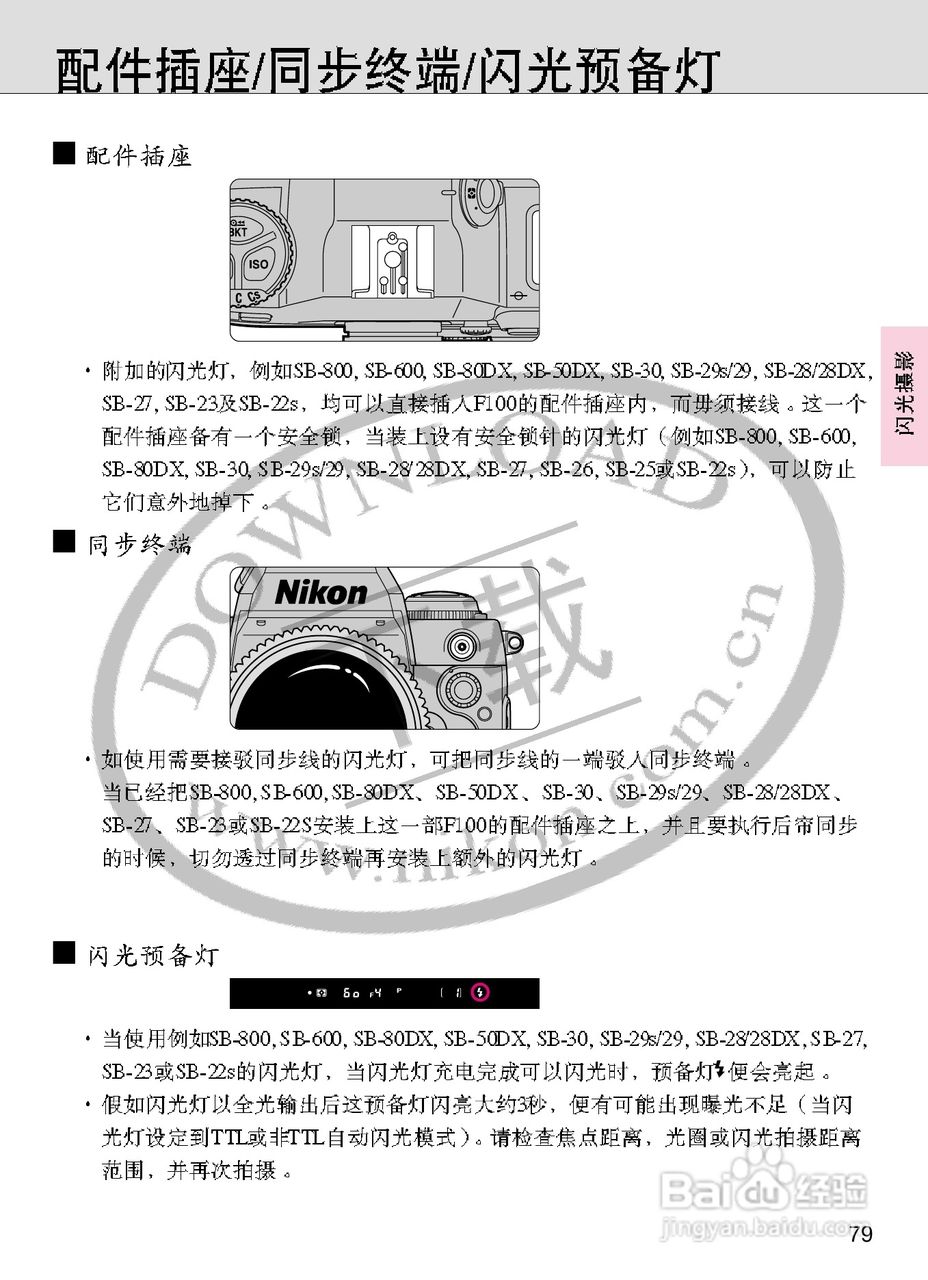 尼康F100数码相机使用说明书:[8]