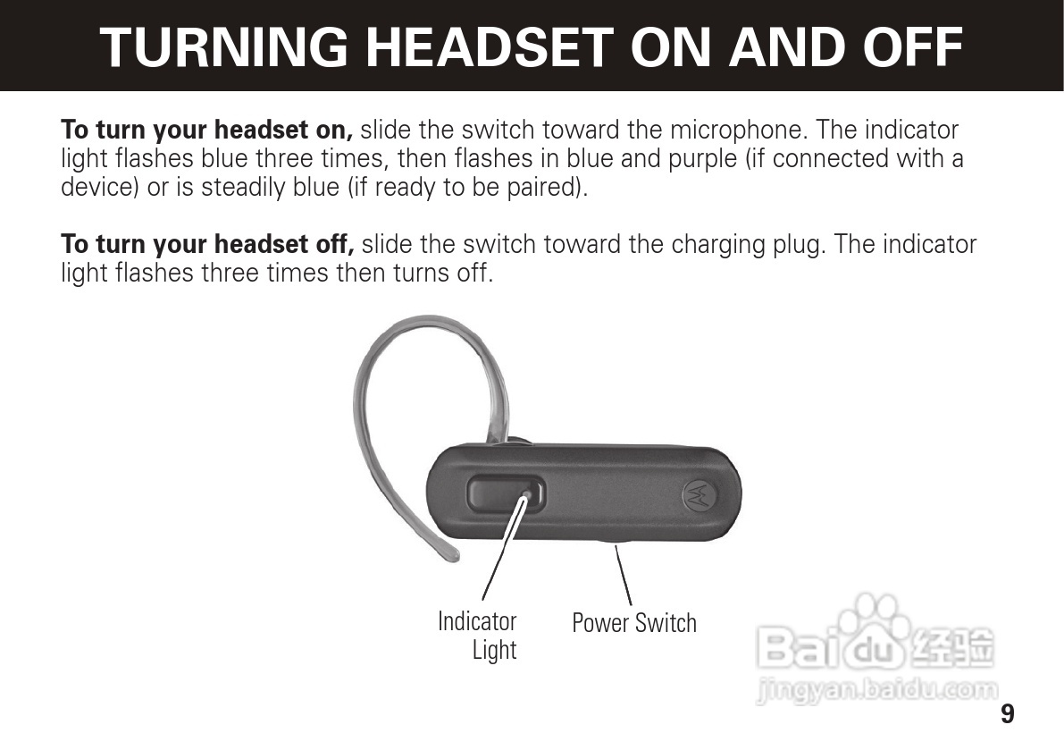 摩托罗拉H270蓝牙耳机使用说明书:[1]