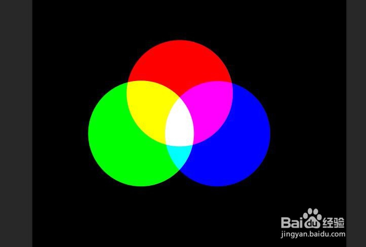 PS软件怎么制作色光三原色RGB?