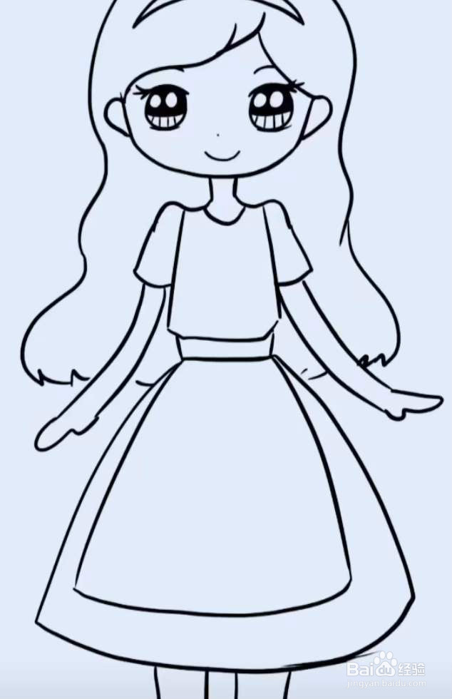 简笔画爱丽丝公主