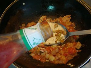 番茄里脊肉焖饭