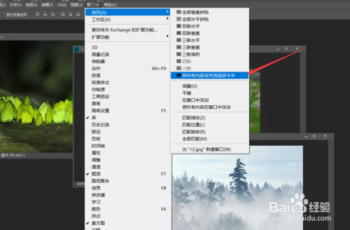 Photoshop CC 2018怎么排序多个文档