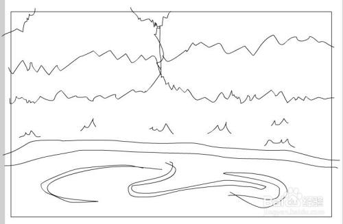 用铅笔工具在舞台中绘制泥潭以及草丛