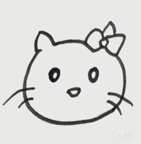 可爱小花猫简笔画