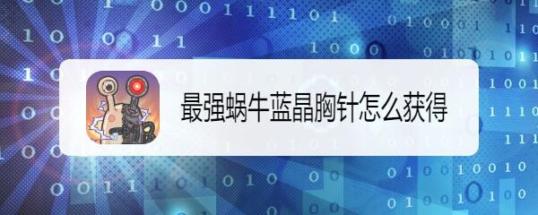 最强蜗牛蓝晶胸针怎么获得