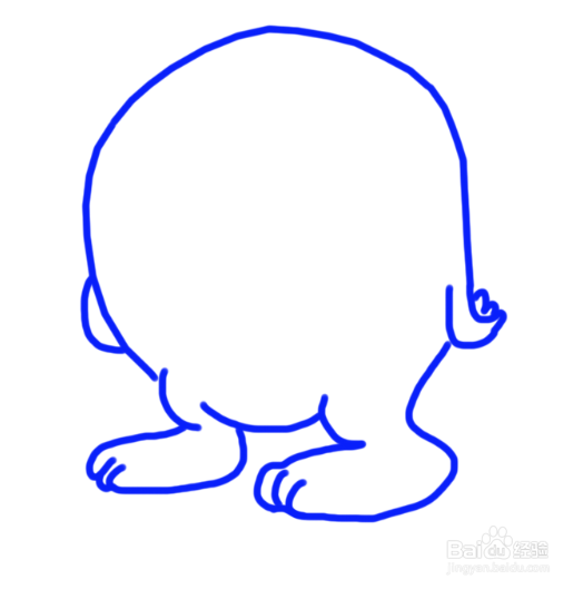 卡通简笔画:小怪兽