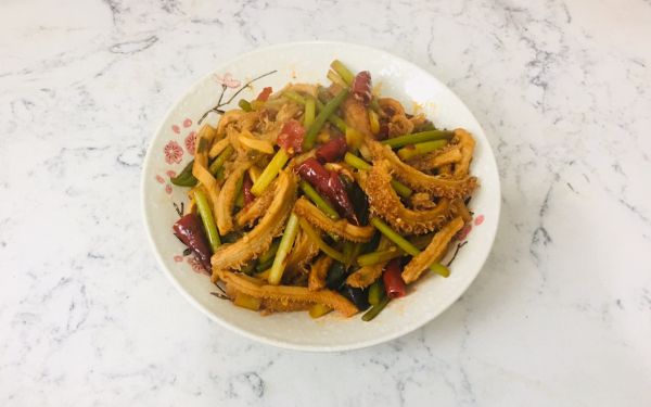 香炒蒜苔牛肚丝