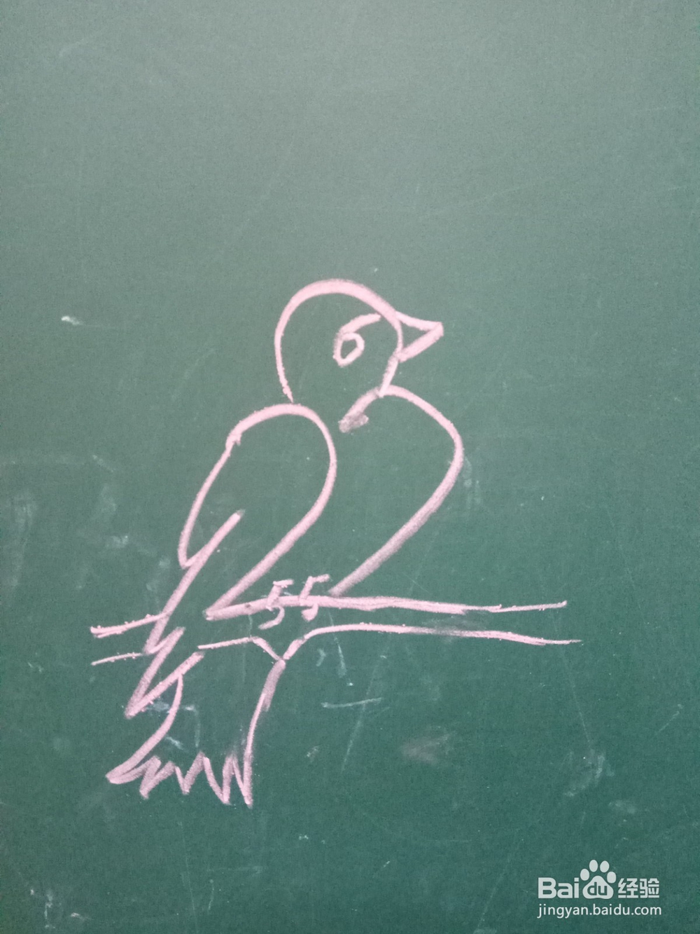 用数字2255画简笔画小鸟