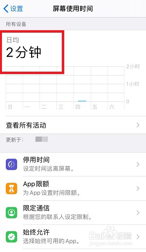 苹果手机如何打开屏幕使用时间