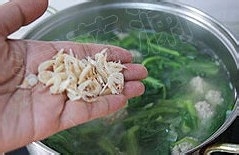 每日美食-小白菜丸子汤的做法