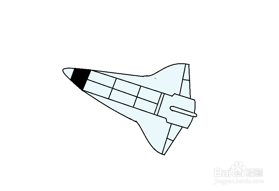 儿童画航天飞机的画法图片