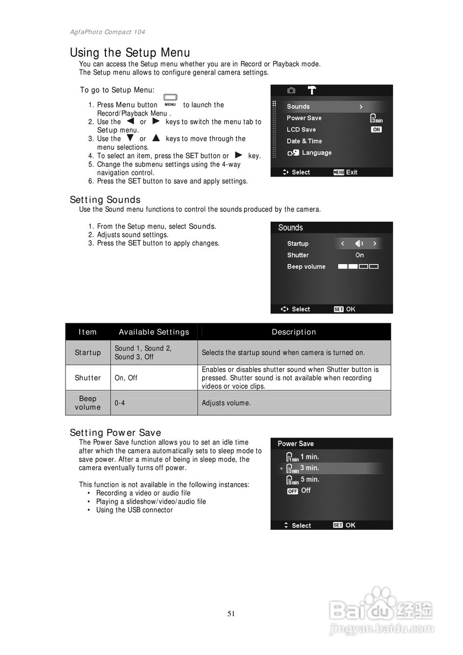 爱克发AgfaPhoto Compact 104数码相机使用说明书:[6]