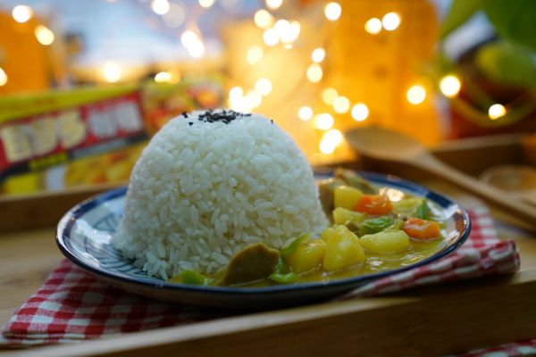 牛肉丸时蔬咖喱饭