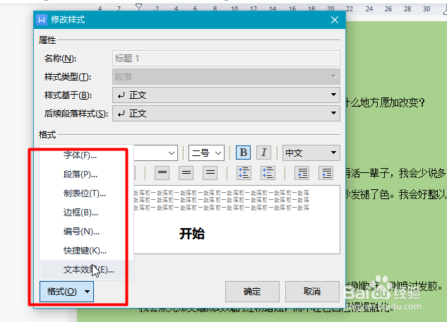 怎么修改文档标题的格式